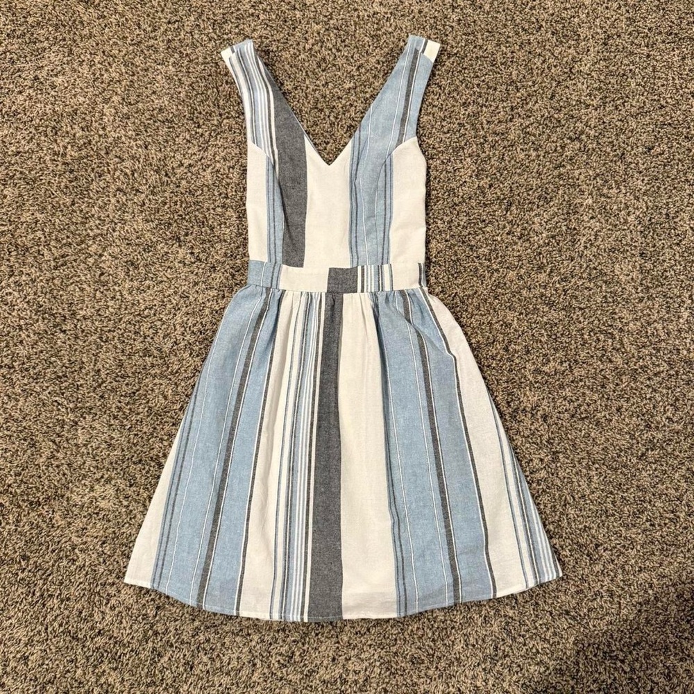 Striped Blue and White mini Dress